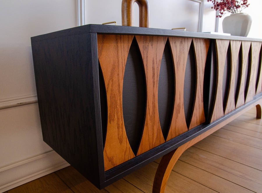 Mid Century Modern TV Stand Record Player Stand