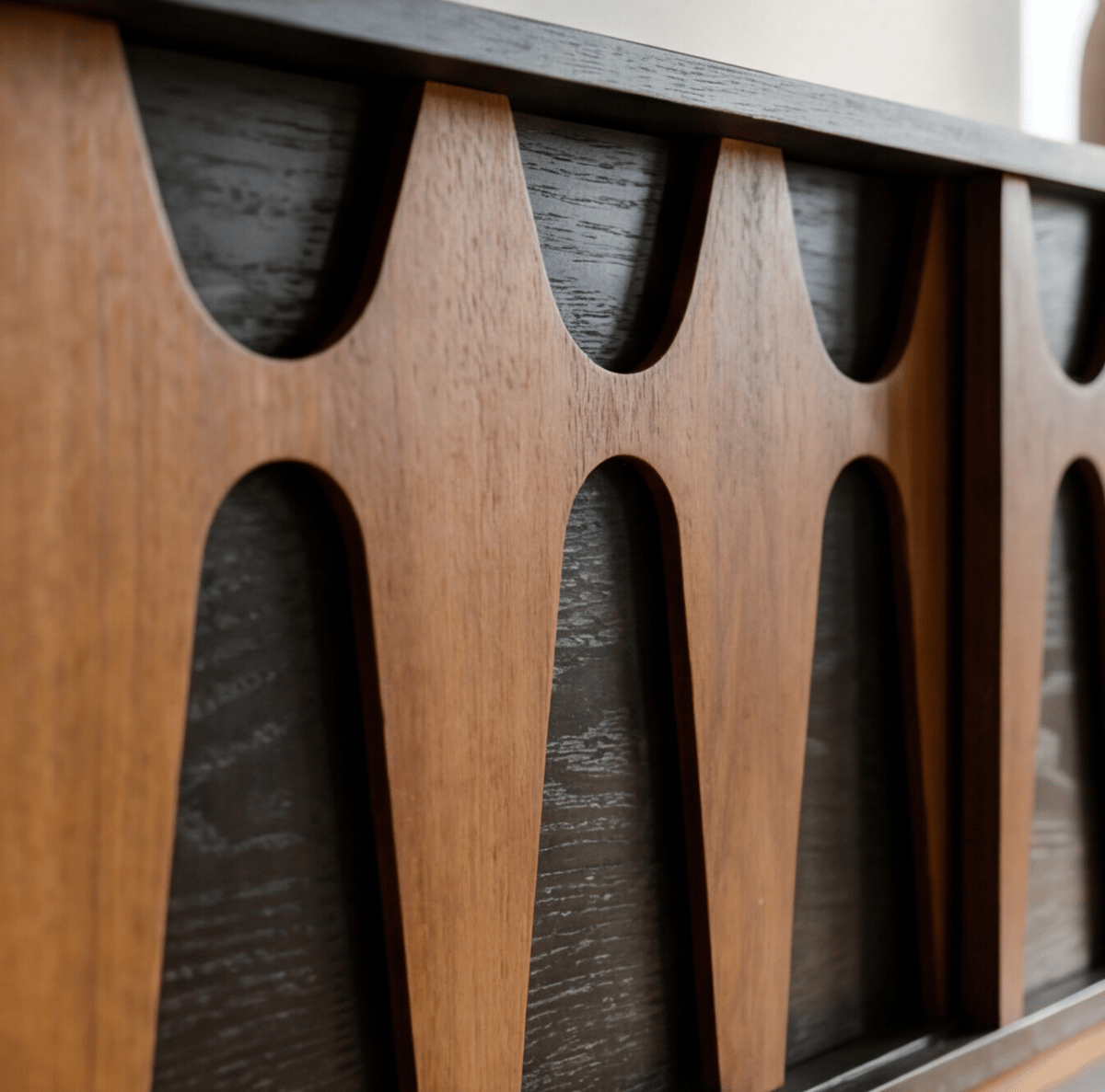 Brasilia Styled TV Console Record Player Stand