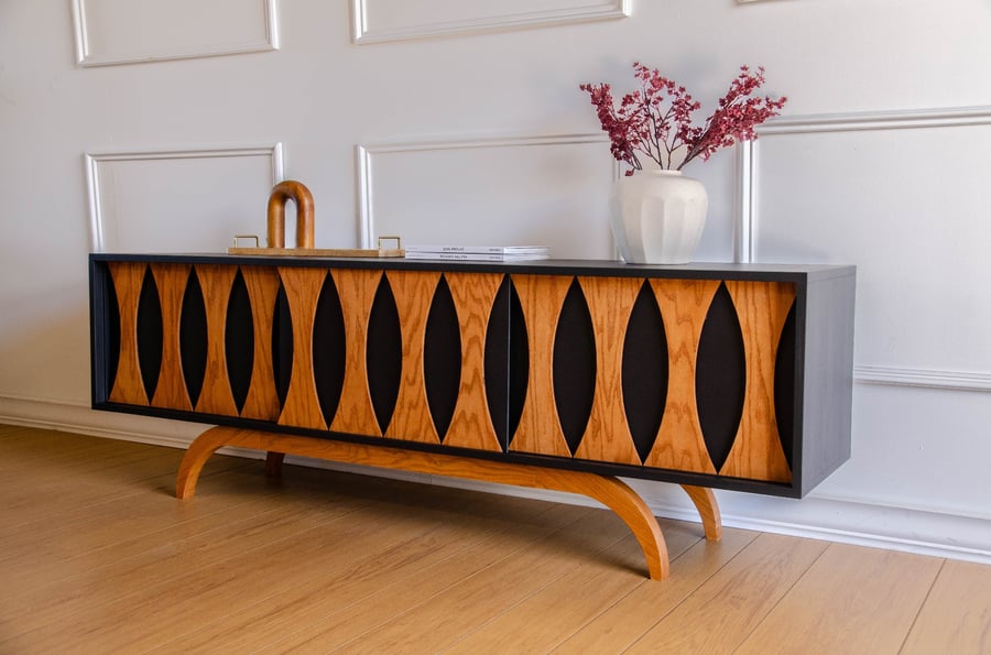 Mid Century Modern TV Stand Record Player Stand