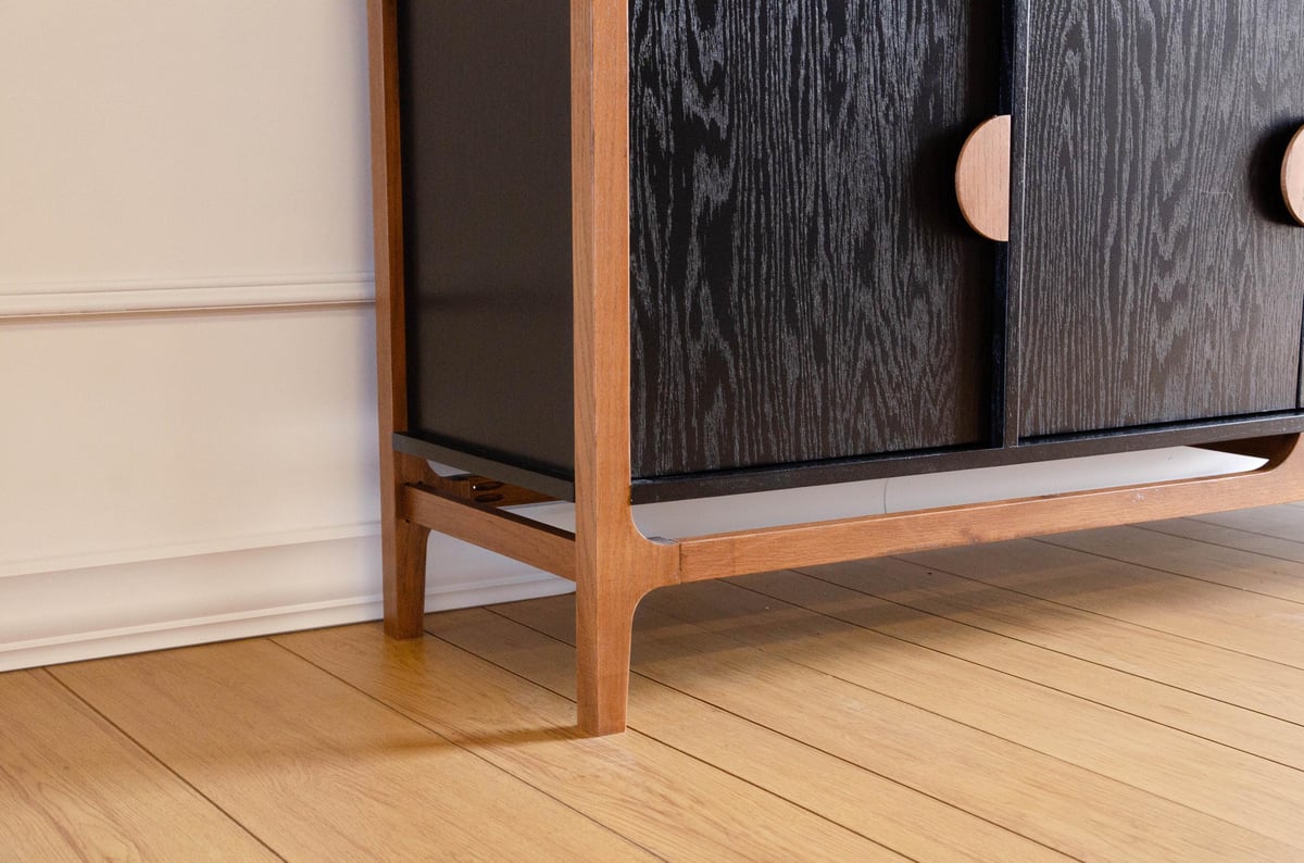 Mid Century Modern Credenza Wine Bar Record Player Stand