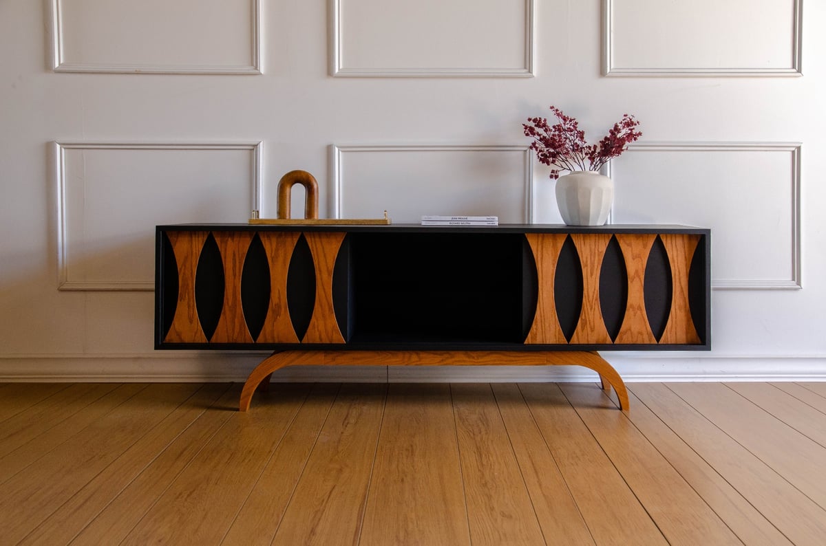 Mid Century Modern TV Stand Record Player Stand