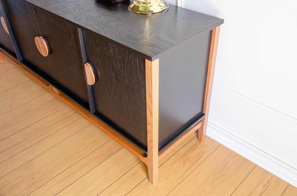 Mid Century Modern Credenza Wine Bar Record Player Stand