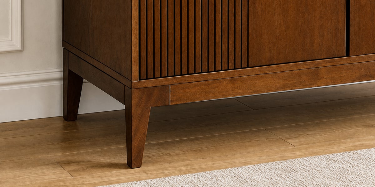 Walnut Coffee Bar Cabinet with Fridge Space