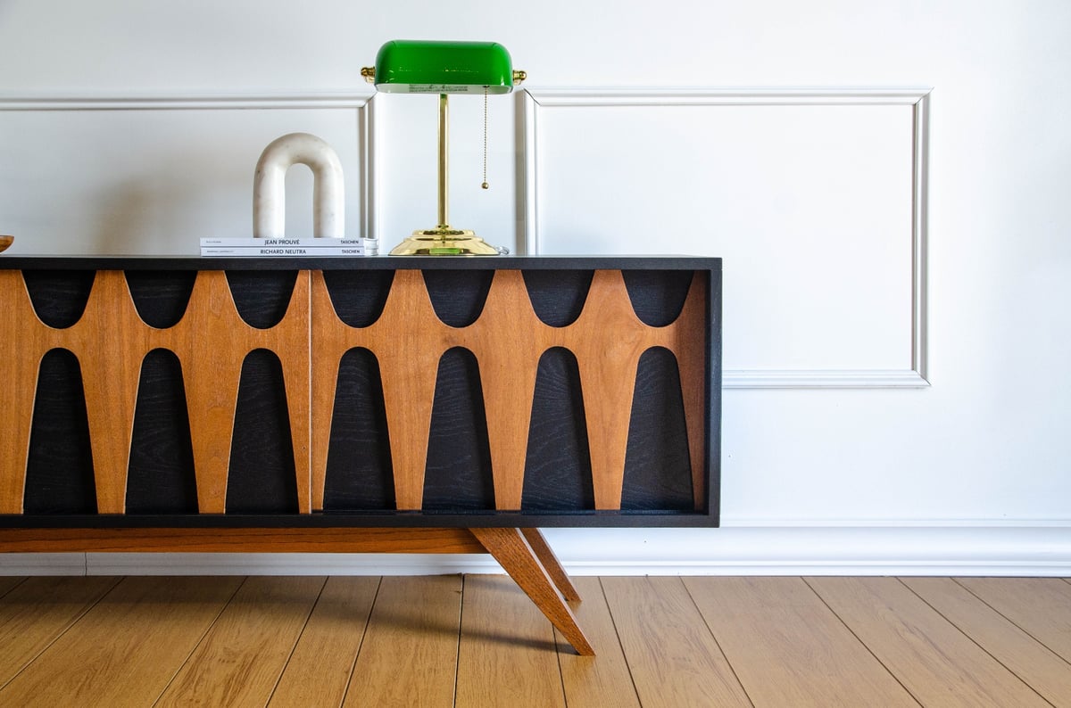 Brasilia Styled TV Console Record Player Stand