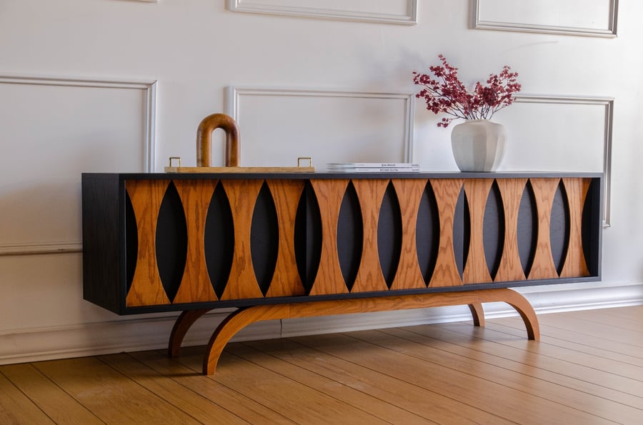 Mid Century Modern TV Stand Record Player Stand
