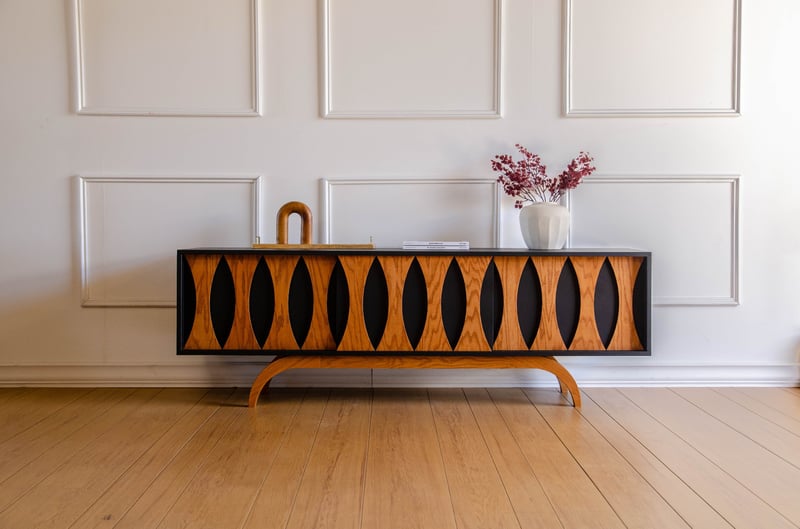 Mid Century Modern TV Stand Record Player Stand
