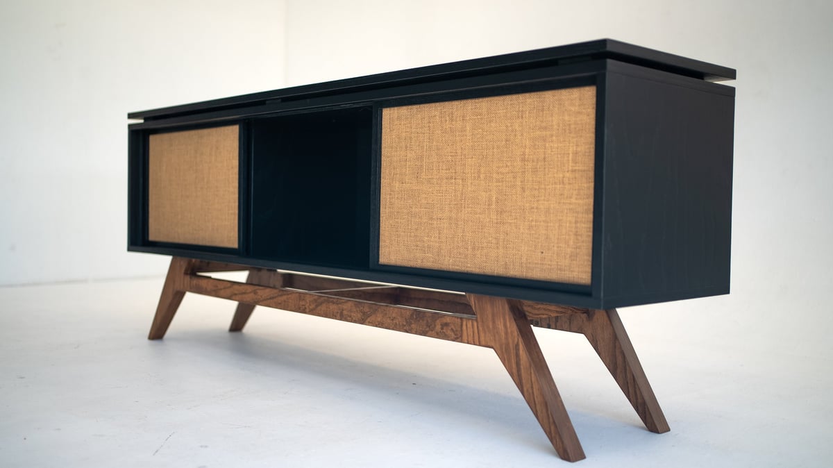 Black Oak record stand front view