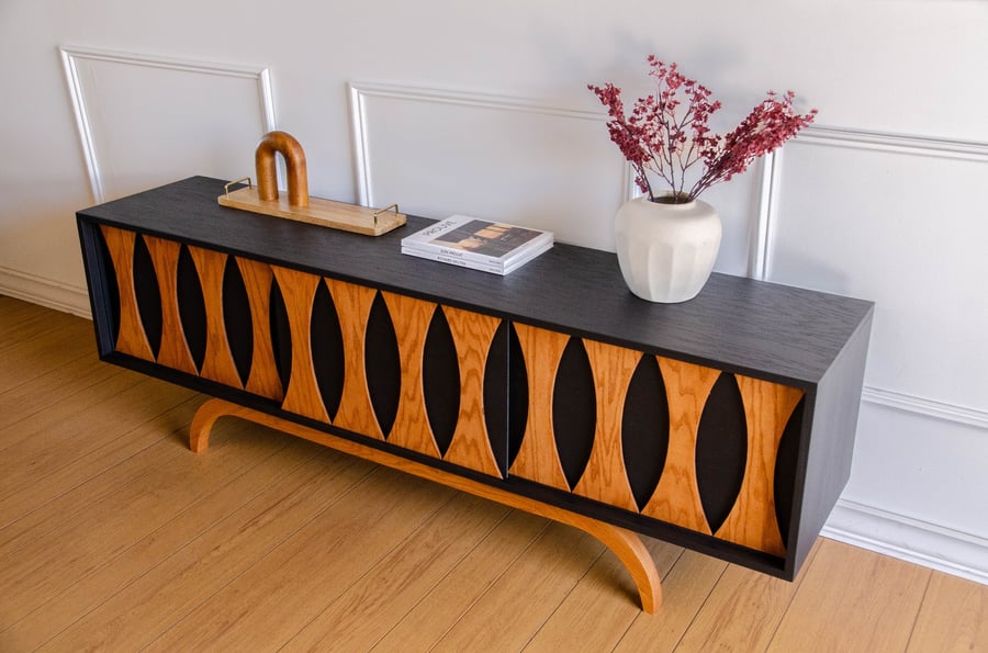 Mid Century Modern TV Stand Record Player Stand